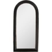 Clayre & Eef Spiegel  15x31 cm Zwart Polyresin Glas Wandspiegel