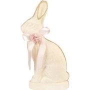 Clayre & Eef Decoratie Beeld Konijn 22x8x41 cm Beige Textiel op Kunsts...