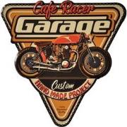 Clayre & Eef Wanddecoratie  40x40 cm Oranje Ijzer Driehoek Cafe Racer ...