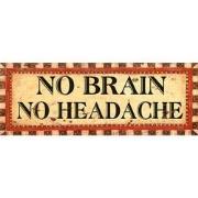 Clayre & Eef Tekstbord  36x13 cm Beige Bruin Ijzer Rechthoek No Brain ...