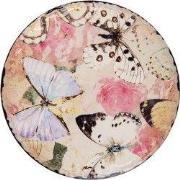 Clayre & Eef Onderzetters Pannen Ø 16 cm Beige Keramiek Vlinders