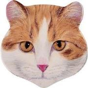 Clayre & Eef Onderzetters Pannen Kat 20x20 cm Bruin Keramiek