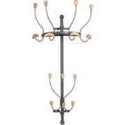 Clayre & Eef Wandkapstok  51x26x94 cm Bruin Hout Metaal