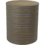 Fine Asianliving Kruk Rond Mangohout Handgemaakt in Thailand Grijs