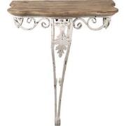 Clayre & Eef Sidetable  70x43x78 cm Bruin Hout Ijzer Rechthoek Wandtaf...