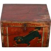 Fine Asianliving Antieke Chinese Kist Handbeschilderde Chinese Mythe