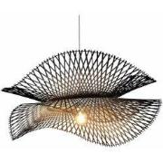 Fine Asianliving Bamboe Hanglamp Zwart Handgemaakt  - Keith D55xH32cm