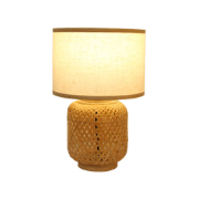 Fine Asianliving Bamboe Webbing Tafellamp Naturel Handgemaakt - Sadie