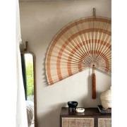 Bamboe waaier Extra Large terracotta | Bamboo wanddecoratie | Wanddeco...