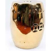 Fine Asianliving Keramische Kruk Goud Handgemaakt D33xH46cm