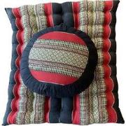 Fine Asianliving Thais Kussen Set: Ronde Meditatiekussen Zafu 40x20cm,