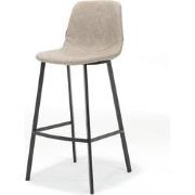 Barkruk Monza - leer Vintage beige