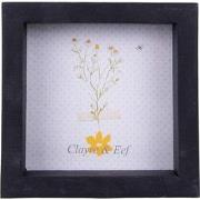 Clayre & Eef Fotolijst  10x10 cm Zwart MDF Vierkant Fotokader