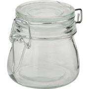 Clayre & Eef Voorraadpot  Ø 9x7 cm Glas Rond Voorraadbus