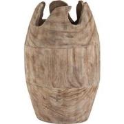 J-Line - Vaas Onregelmatig Hout Naturel Large - 26x26x43cm