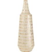 J-Line - Vaas Lang Schelpen/bamboe - 23.5x23.5x70cm