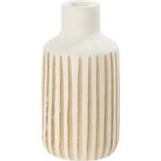 J-Line - Vaas Ying Hout Wit Small - 18x18x33cm