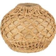 J-Line - Vaas Rieten Bamboe Naturel Small - 25.5x25.5x22cm