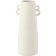 J-Line - Vaas Kegel Klei Wit Small - 20x17x44cm