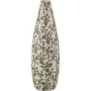 J-Line - Vaas Yezi  Porselein Groen/wit - 16.5x16.5x53cm