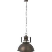 J-Line - Hanglamp Industrieel Metaal Grijs - 55x55x147cm