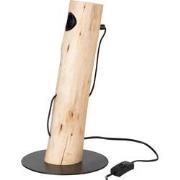 J-Line - Tafellamp Silas Schuin Berangan Hout Naturel - 23x21x36cm