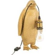 J-Line - Tafellamp Pinguïn Resine Goud Small - 18.5x18.5x35cm