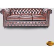 Chesterfield 3-zits bank Brighton FT Antiek Bruin