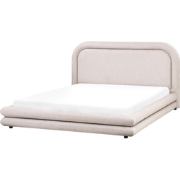 Beliani LAVARDENS - Tweepersoonsbed-Beige-Kunstlinnen