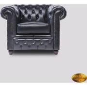 Chesterfield 1-zits Fauteuil Brighton FT Zwart