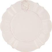 Clayre & Eef Dinerbord  Ø 27 cm Wit Keramiek Rond Eetbord