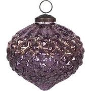 Clayre & Eef Kerstbal  Ø 8x8 cm Paars Glas Kerstboomversiering