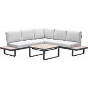 Garden Impressions Diego loungeset 4-delig - donker grijs