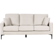 Beliani GAVLE - Driezitsbank-Beige-Polyester