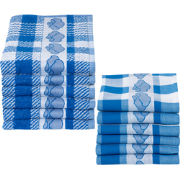 Twentse Damast Theedoeken en keukendoeken set - 12 stuks - Klompen Bla...