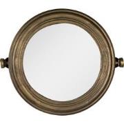Clayre & Eef Spiegel  Ø 25 cm Goudkleurig Ijzer Glas Wandspiegel