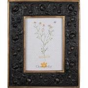 Clayre & Eef Fotolijst  13x18 cm Zwart Goudkleurig Kunststof Glas Rech...