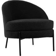 Leitmotiv - Fauteuil Noble Teddy Curl - Zwart