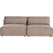 Beliani HELLNAR - Tweezitsbank-Bruin-Polyester