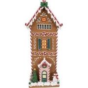Clayre & Eef Gingerbread house 17x14x40 cm Bruin Kunststof Peperkoekhu...
