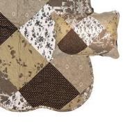 Clayre & Eef Bedsprei 230x250 cm Bruin Beige Polyester Sprei