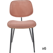Set van 6 fluwelen stoelen Olympia