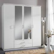 Kast 2 deuren 2 spiegeldeuren en 2 laden - L179 cm