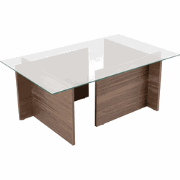 Salontafel met glazen blad L105 cm - NOAH