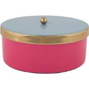 Present Time - Opbergbox Double Funky Medium - Bright pink & soft blue