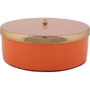 Present Time - Opbergbox Double Funky Large - Bright orange & soft pin...