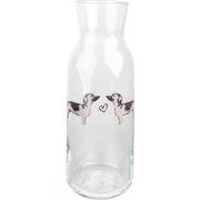 Clayre & Eef Karaf  1000 ml Transparant Glas Teckel Waterkan