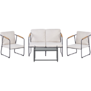 Beliani VEZZANA - Loungeset-Beige-Staal