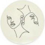 Furnilux - Wanddeco Clay Abstract klein beige - 45x45x2 cm