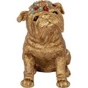 Clayre & Eef Decoratie Beeld Hond 29x17x29 cm Goudkleurig Kunststof